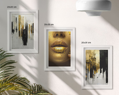 Galerie de perete Pictură abstractă și portret de femeie