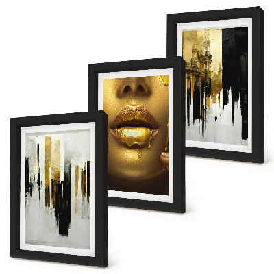 Galerie de perete Pictură abstractă și portret de femeie