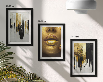 Galerie de perete Pictură abstractă și portret de femeie