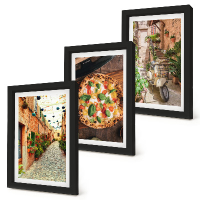 Galerie de perete Străzi fermecătoare cu plante și pizza italiană