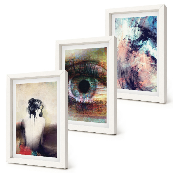 Galerie de perete Portret de femeie ochi culori abstracte emoții