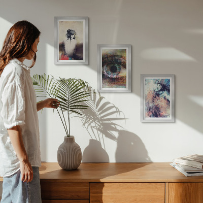 Galerie de perete Portret de femeie ochi culori abstracte emoții