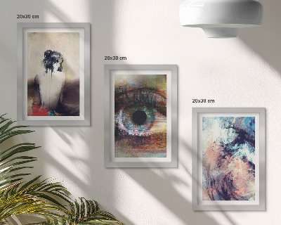 Galerie de perete Portret de femeie ochi culori abstracte emoții