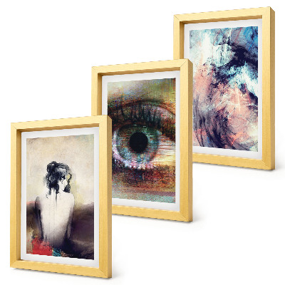 Galerie de perete Portret de femeie ochi culori abstracte emoții