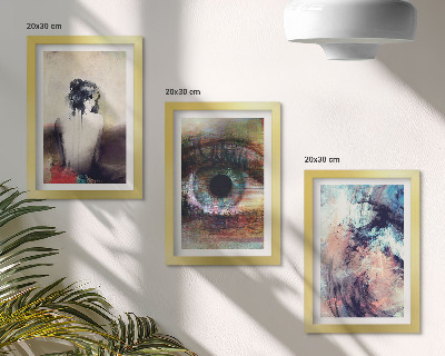 Galerie de perete Portret de femeie ochi culori abstracte emoții