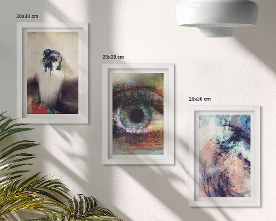 Galerie de perete Portret de femeie ochi culori abstracte emoții