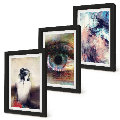 Galerie de perete Portret de femeie ochi culori abstracte emoții