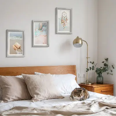 Set 3 tablouri cu tematică abstractă, mare și captator de vise boho