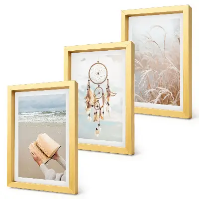 Galerie de perete cu peisaje liniștite și priveliști delicate de vară în stil boho