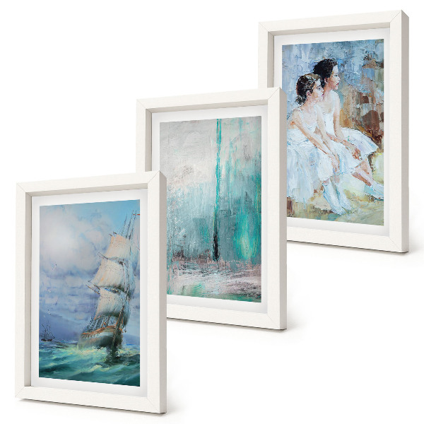 Galerie de perete Portret abstract de dansatori pe mare, navă