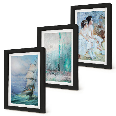 Galerie de perete Portret abstract de dansatori pe mare, navă