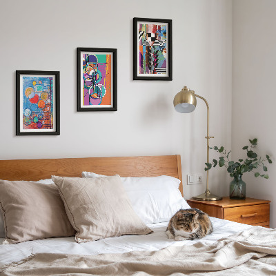 Galerie de perete Abstracțiuni colorate cu cercuri și modele geometrice