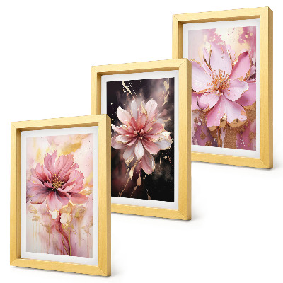 Galerie de perete Compoziții florale în nuanțe de roz și alb