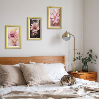 Galerie de perete Compoziții florale în nuanțe de roz și alb