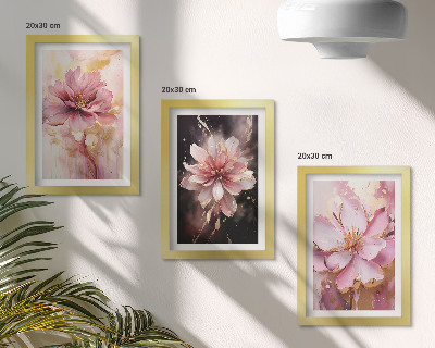 Galerie de perete Compoziții florale în nuanțe de roz și alb