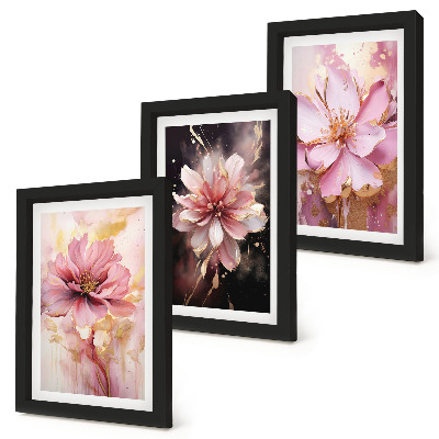 Galerie de perete Compoziții florale în nuanțe de roz și alb