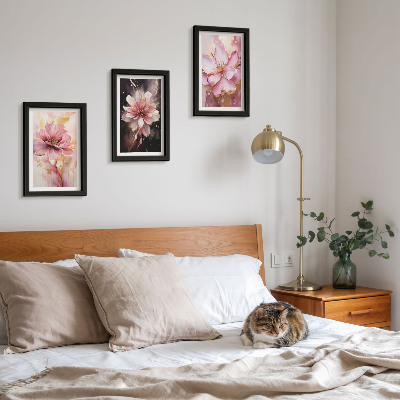 Galerie de perete Compoziții florale în nuanțe de roz și alb