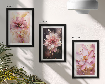 Galerie de perete Compoziții florale în nuanțe de roz și alb