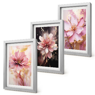 Galerie de perete Compoziții florale în nuanțe de roz și alb