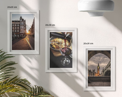 Galerie de perete Un set de imagini cu un oraș, mâncare și o priveliște a Londrei