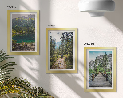 Set 3 tablouri Munți, lacuri, păduri și poteci în natură