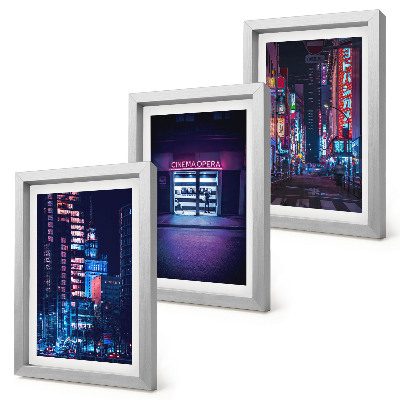 Galerie de perete Oraș nocturn cu lumini neon și intrare în cinematograf