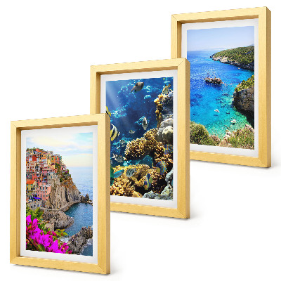 Galerie de perete Vederi la mare cu case colorate și recif de corali