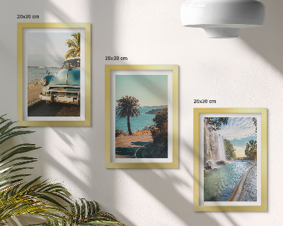 Galerie de perete Peisaje de vacanță cu palmieri și cascadă