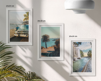 Galerie de perete Peisaje de vacanță cu palmieri și cascadă