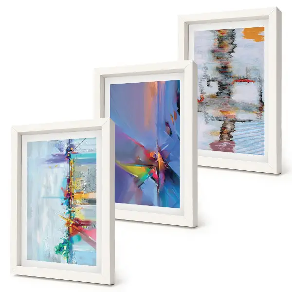 Galerie de perete cu compoziții abstracte în stil pictural
