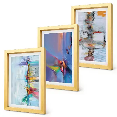 Galerie de perete cu compoziții abstracte în stil pictural