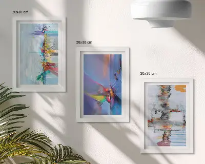 Galerie de perete cu compoziții abstracte în stil pictural