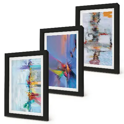 Galerie de perete cu compoziții abstracte în stil pictural