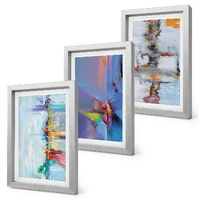 Galerie de perete cu compoziții abstracte în stil pictural