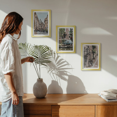 Set 3 tablouri Vederi liniștite ale clădirilor din oraș