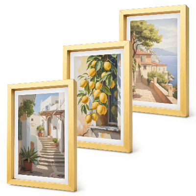 Galerie de perete Străzi fermecătoare cu lămâi și priveliști la mare