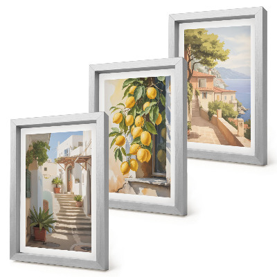 Galerie de perete Străzi fermecătoare cu lămâi și priveliști la mare