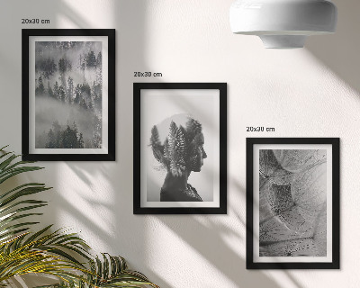 Set 3 tablouri Portret de pădure în ceață cu păpădii delicate