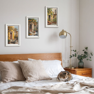 Galerie de perete Citrice într-o curte însorită cu plante