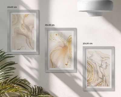 Galerie de perete Modele abstracte subtile de vopsea vărsată