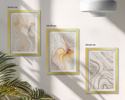 Set 3 tablouri Modele abstracte calde, motive elegante
