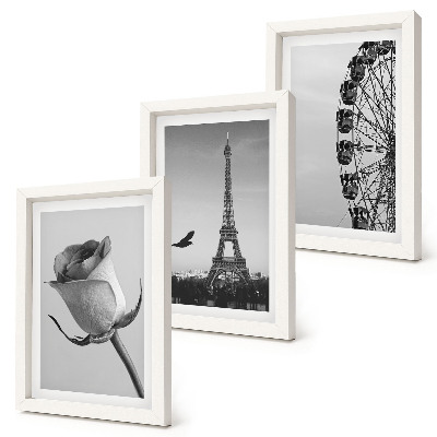 Galerie de perete Turnul Eiffel Rose și Roata Ferris în monocrom