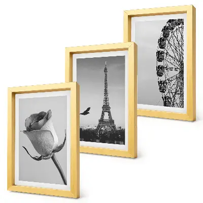 Galerie de perete Turnul Eiffel și Roata Ferris în nuanțe de roz și monocrom
