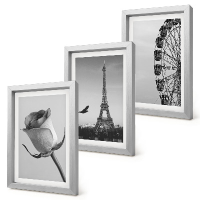 Galerie de perete Turnul Eiffel Rose și Roata Ferris în monocrom