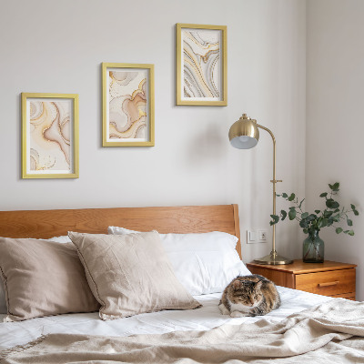 Set 3 tablouri Motive abstracte liniare, decor elegant