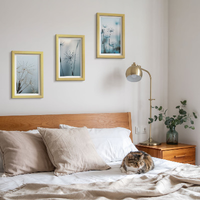 Galerie de perete Păpădii delicate cu picături de apă