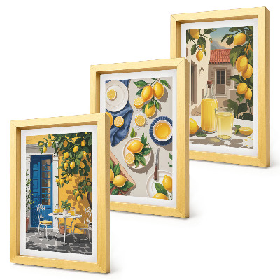 Galerie de perete Grădină de lămâi cu lămâi și băuturi pe masă