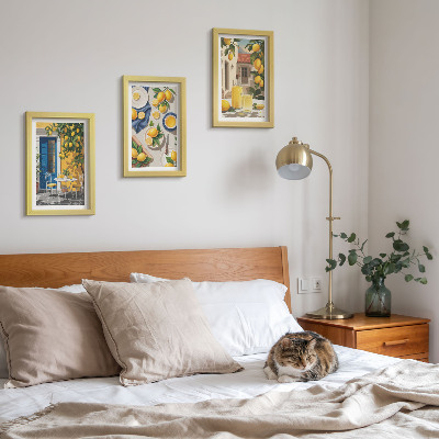 Galerie de perete Grădină de lămâi cu lămâi și băuturi pe masă