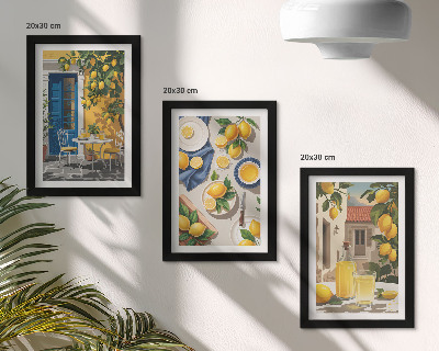 Galerie de perete Grădină de lămâi cu lămâi și băuturi pe masă