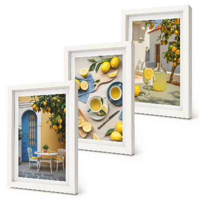 Galerie de perete Lămâi limonadă uși albastre priveliști de vară